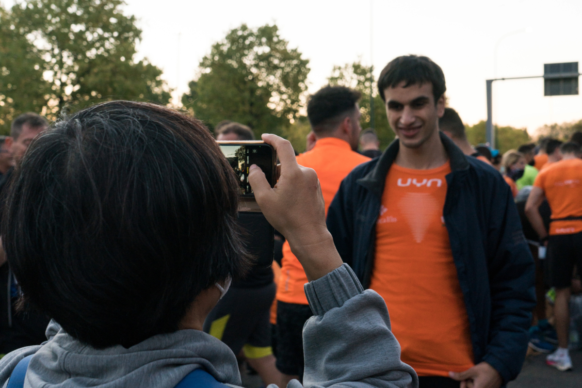 Hasan running the Venice Marathon
